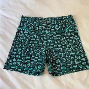 Patterned work out shorts